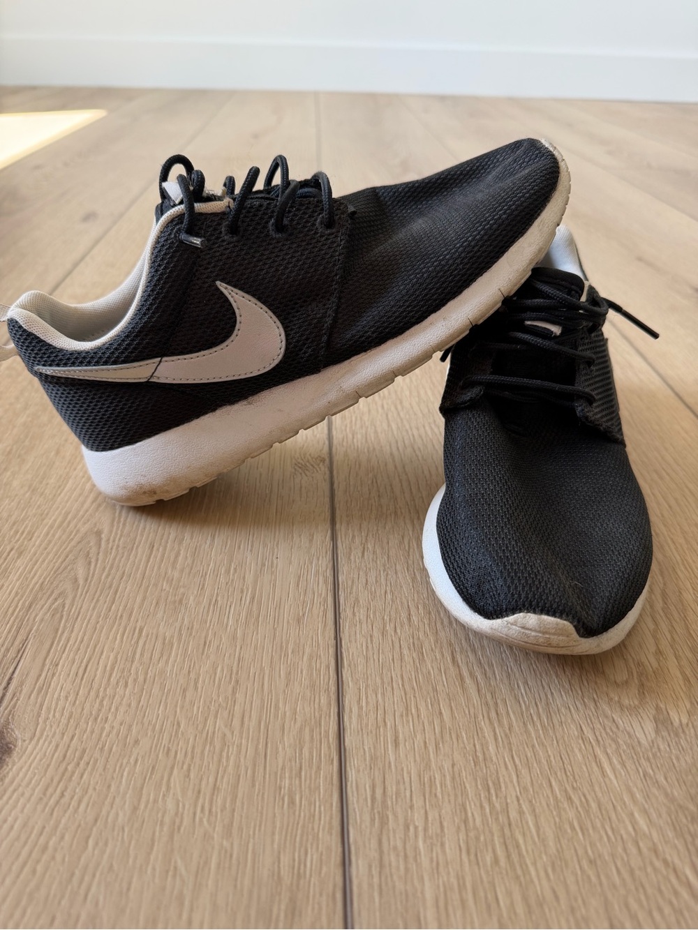 Nike Black and White Kids' Lightweight Sneakers